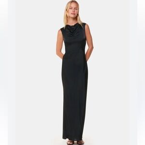 Cato Black Sleeveless Cowl Neck Maxi Gown